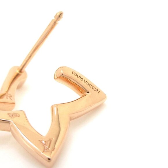 Auth LOUIS VUITTON Hoop Earrings Ombre Blossom Q06968 18K Rose Gold Diamond - Picture 8 of 8